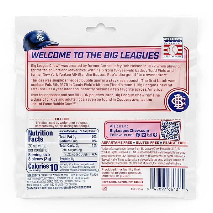 Big League Chew Punch Out Pink Lemonade 2.12oz