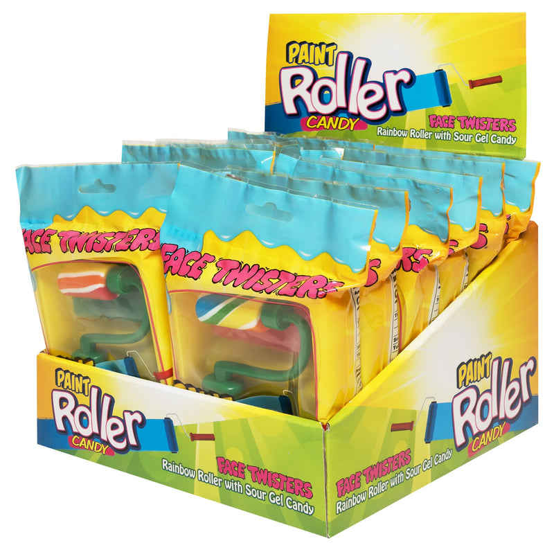 Face Twisters Sour Paint Roller Candy