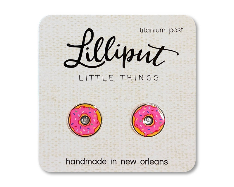 Pink Sprinkle Donut | Earrings | Lilliput Little Things