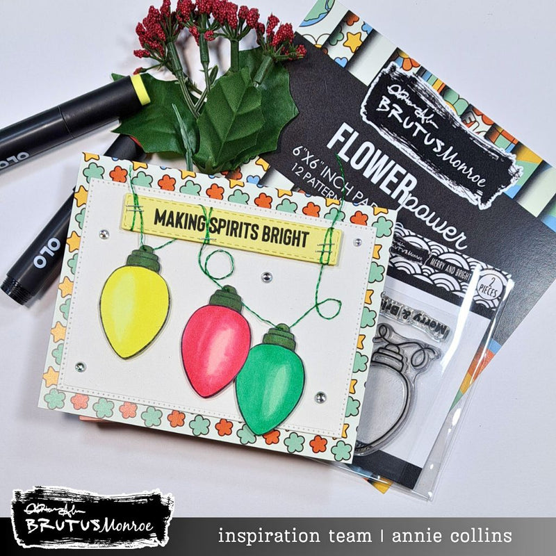 Merry & Bright Bulb | 2x3 Stamp