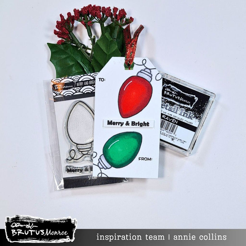 Merry & Bright Bulb | 2x3 Stamp