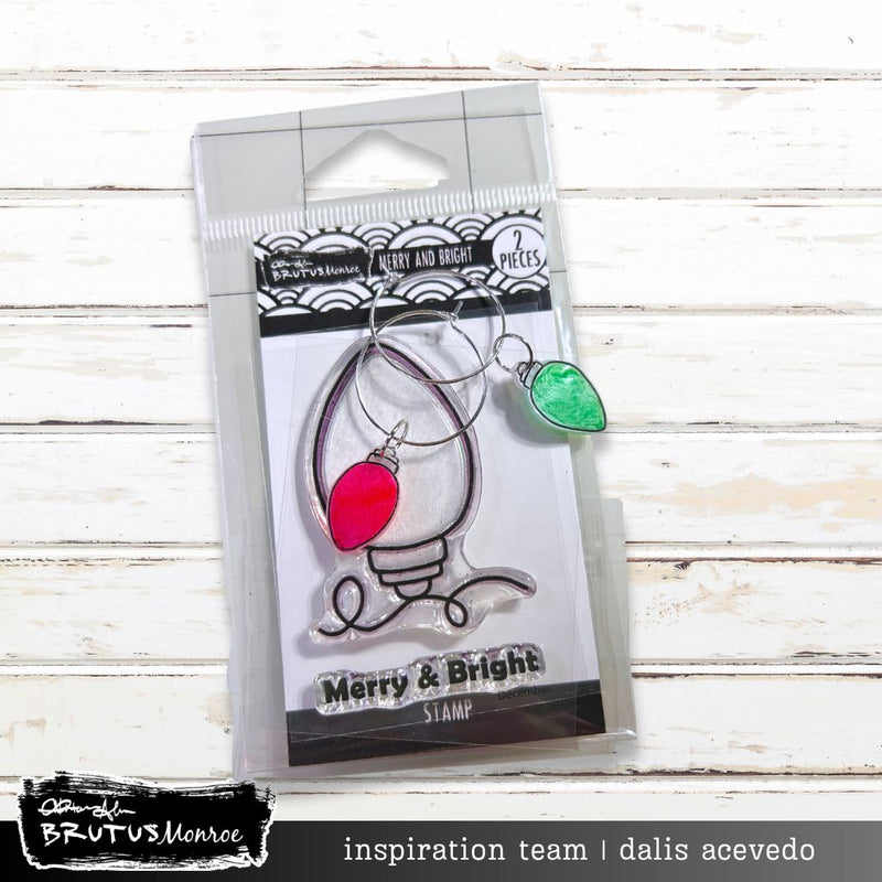 Merry & Bright Bulb | 2x3 Stamp