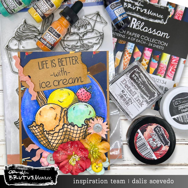 Better with Ice Cream | 6x8 Stamp Set