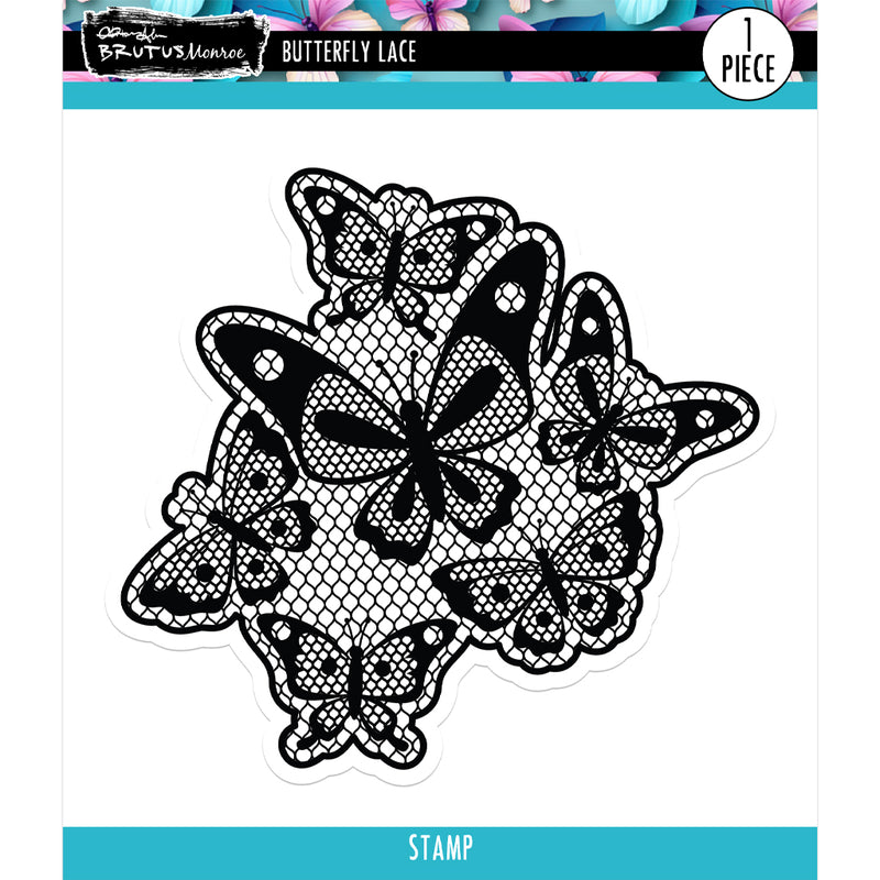 Butterfly Lace  | 6x6 Background Stamp