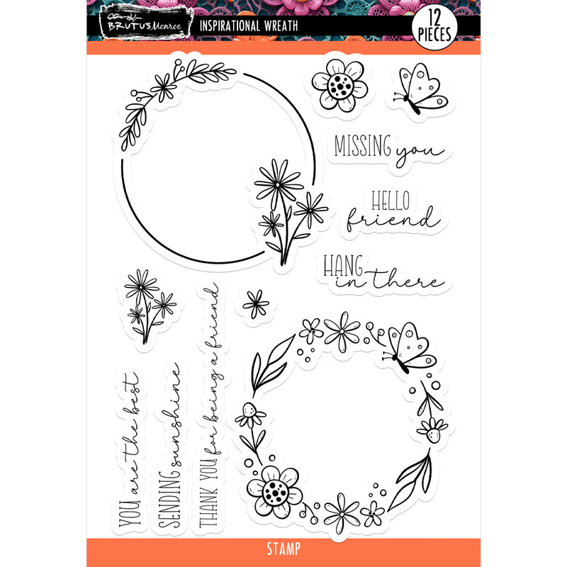 Inspirational Wreath | 6x8 Stamp Set