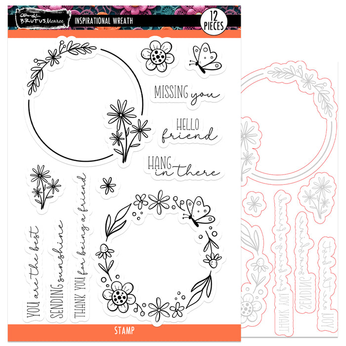 Inspirational Wreath Stamp and Die Bundle
