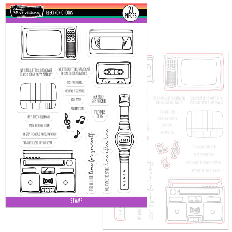 Electronic Icons | 6x8 Stamp