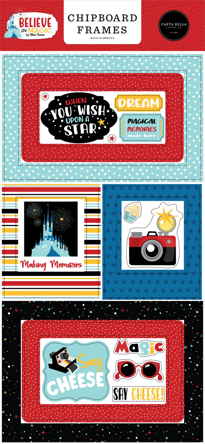 Believe In Magic Chipboard 6"X13"-Frames