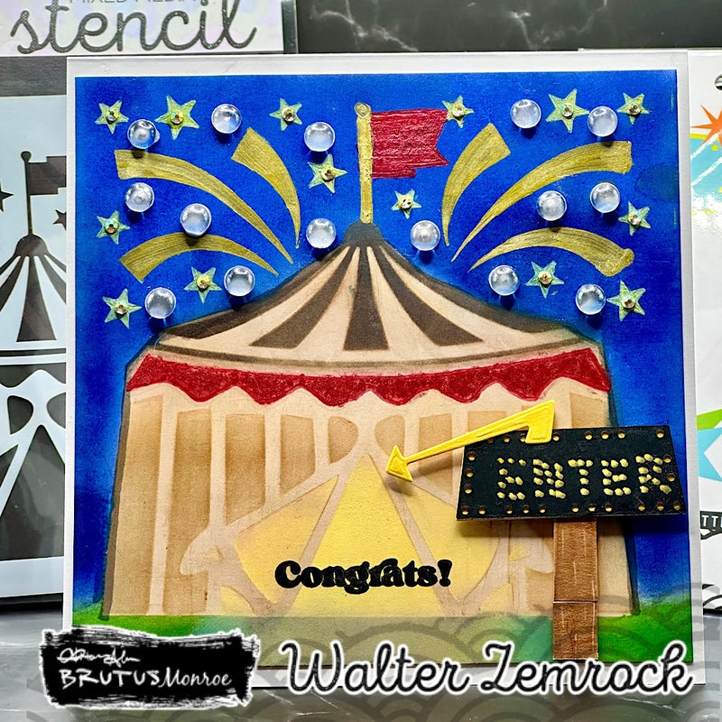 Under the Big Top | Mixed Media Stencil