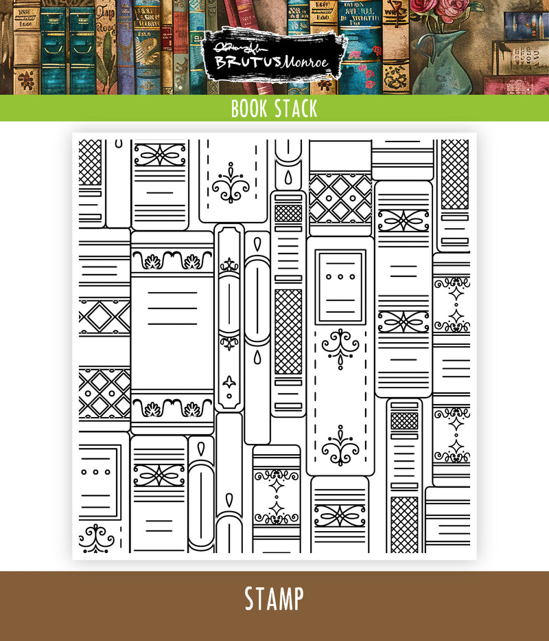 Book Stack | 4x4 Stamp Set