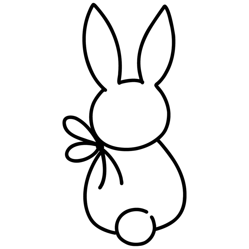 Bunny Bum | 2x2 Stamp