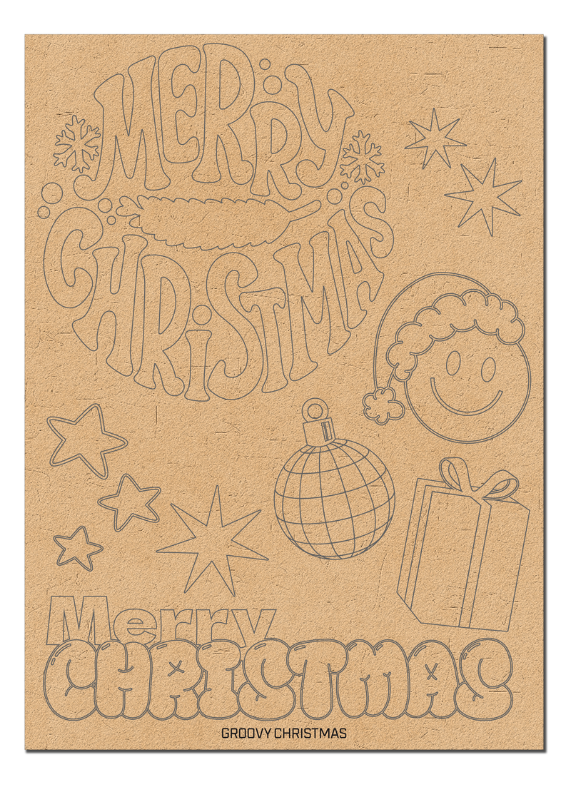 Groovy Christmas | Chipboard