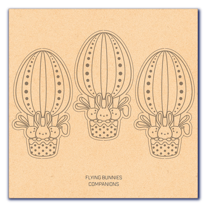 Flying Bunnies | Chipboard Companions