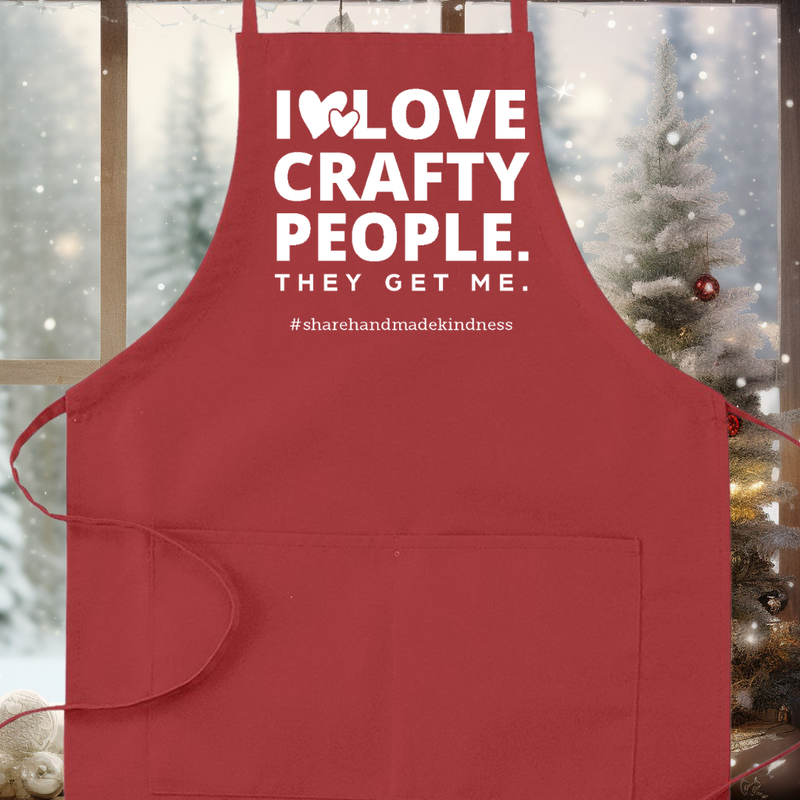 Crafty People | Apron | Holiday Red