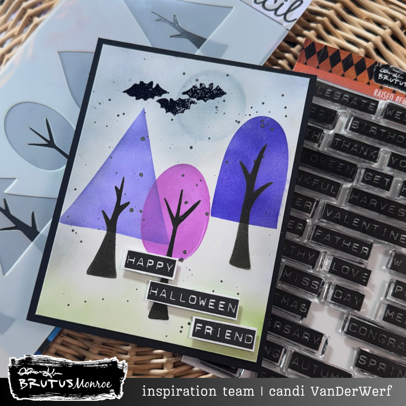 Fall Trees | Slimline Stencil | Stencilpalooza Day 6