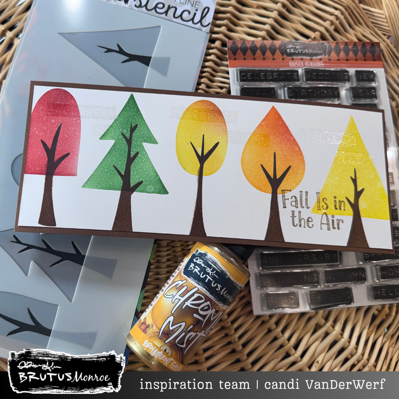 Fall Trees | Slimline Stencil | Stencilpalooza Day 6