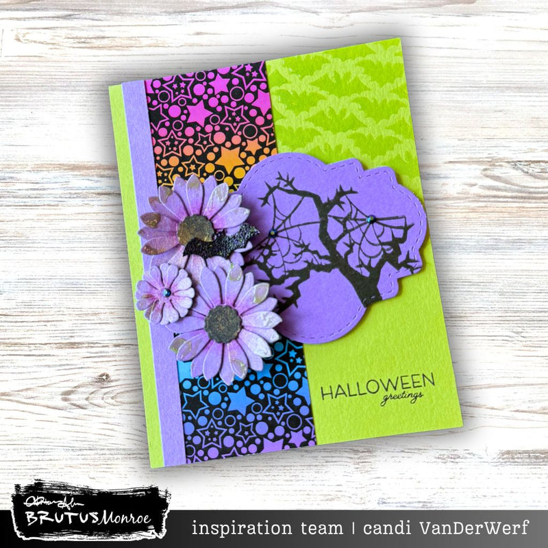 Nocturnal Glow | Mixed Media Stencil | Stencilpalooza Day 1