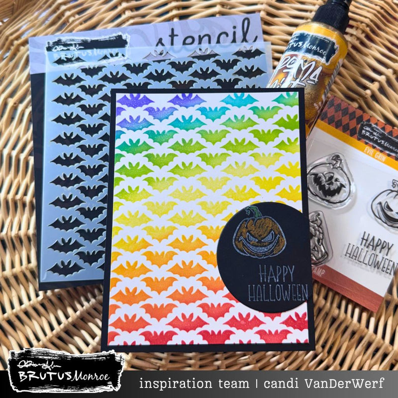 Nocturnal Glow | Mixed Media Stencil | Stencilpalooza Day 1