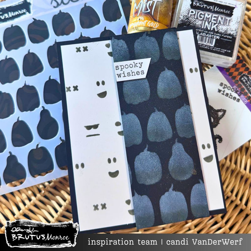 Pumpkin Glow | Mixed Media Stencil | Stencilpalooza Day 1