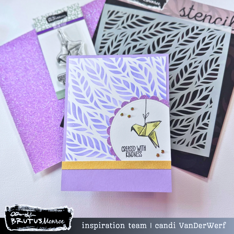 Feathered Path | Mixed Media Stencil