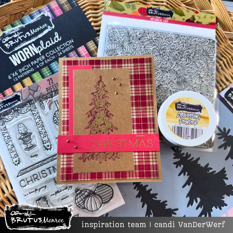 Winter Pines | Slimline Stencil | Stencilpalooza Day 12