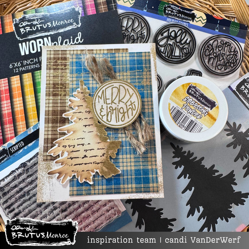 Winter Pines | Slimline Stencil | Stencilpalooza Day 12