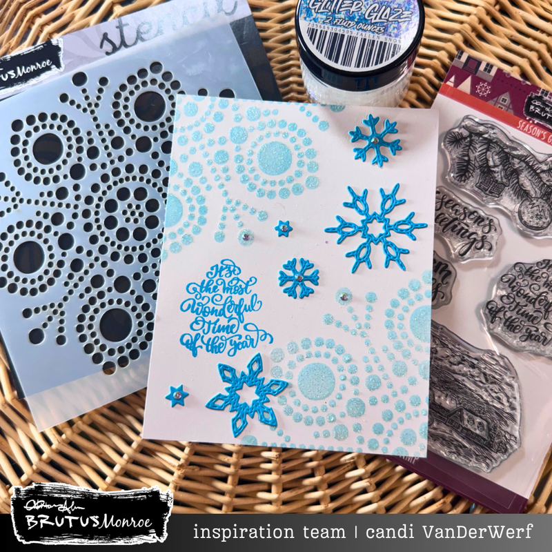 Circleflake | Mixed Media Stencil | Stencilpalooza Day 7