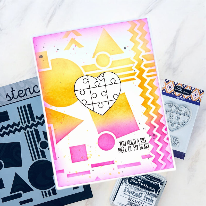Retro Shapes | Mixed Media Stencil