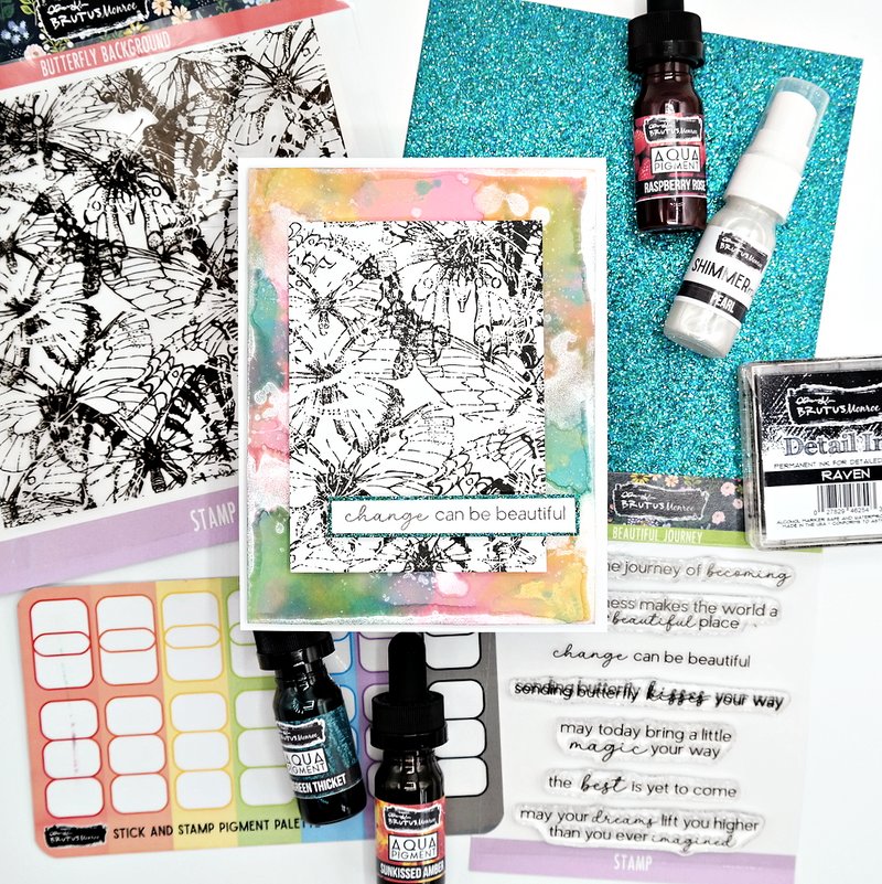 Butterfly Background | 6x6 Stamp Set