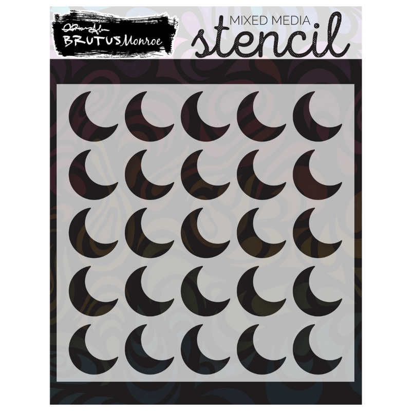 Chunky Moons | Mixed Media Stencil
