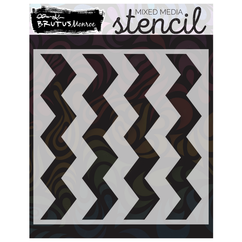 Chunky Zig Zags | Mixed Media Stencil