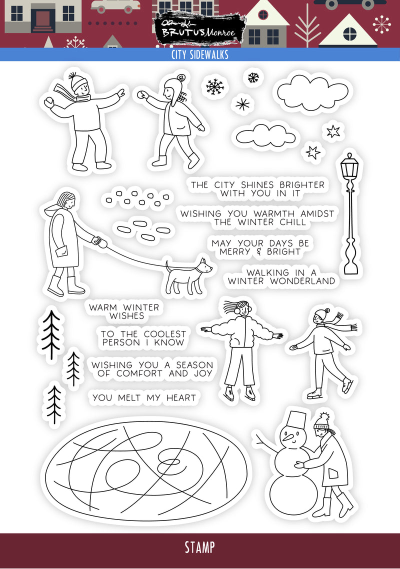 City Sidewalks | 6x8 Stamp Set