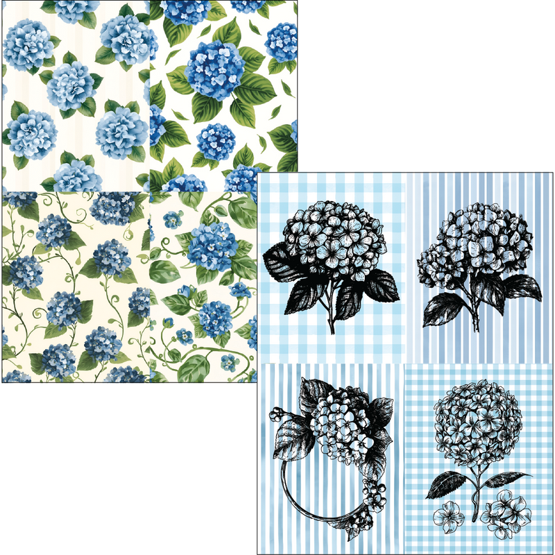 Blue Hydrangea | DuoFoil Sheets