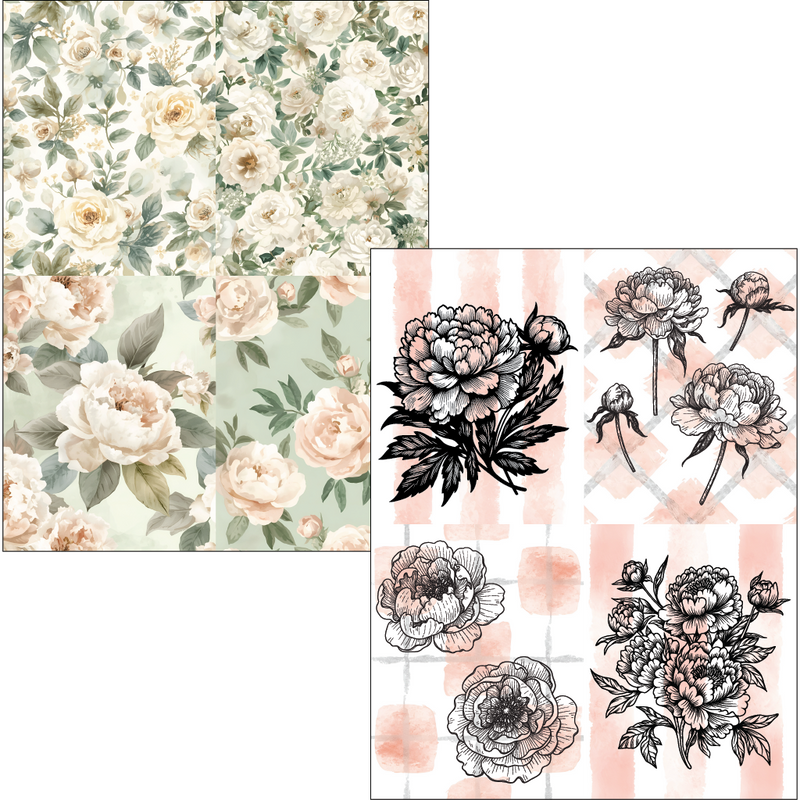 Pink Peony | DuoFoil Sheets