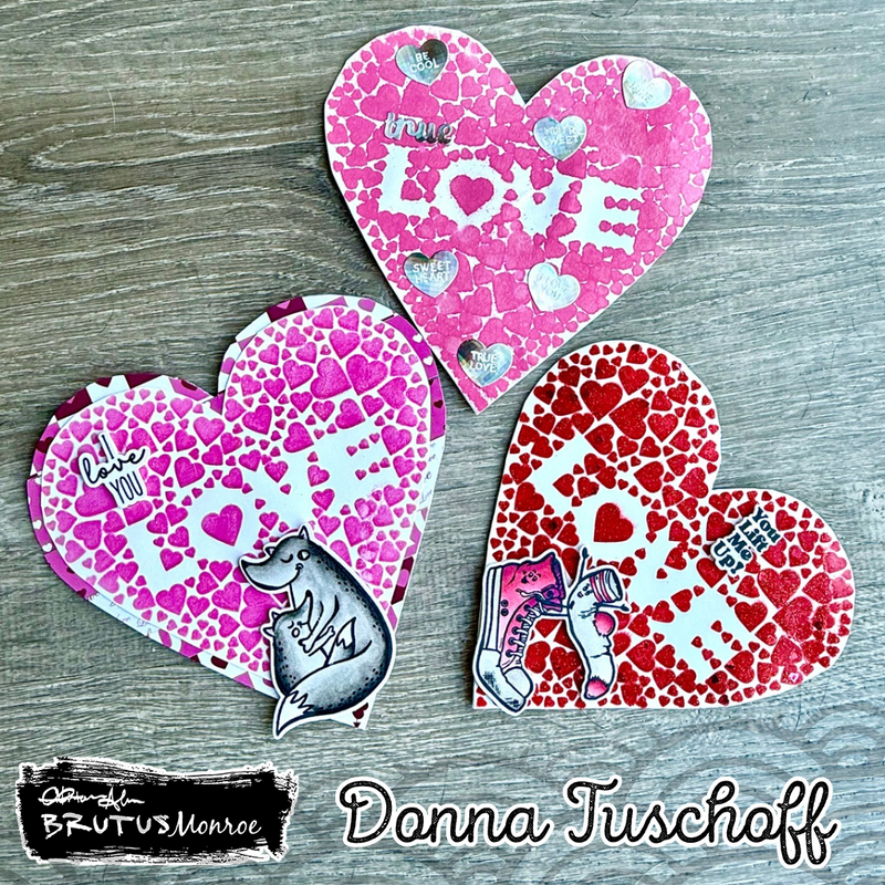 Scattered Heart | Mixed Media Stencil