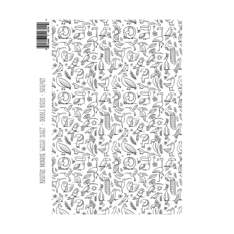 Doodle Birds | Washi Sheet
