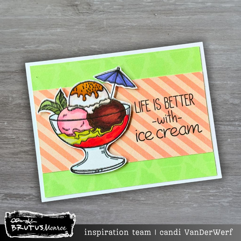 Better with Ice Cream | 6x8 Stamp Set