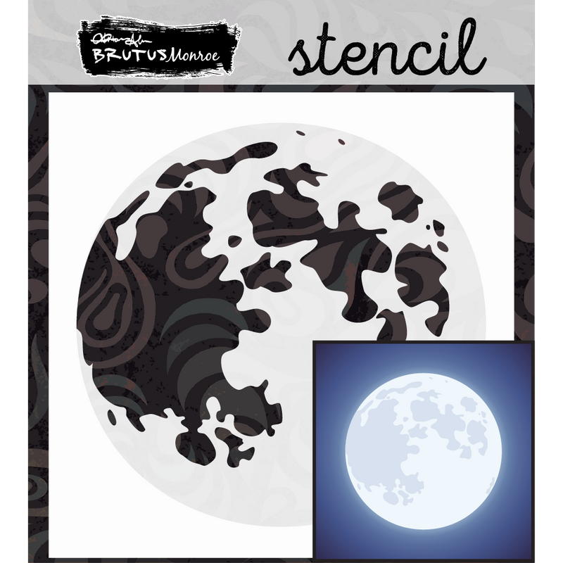 Full Moon | Mixed Media Layering Stencil