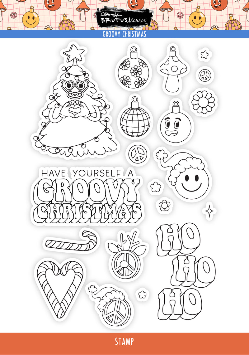 Groovy Christmas | 6x8 Stamp Set