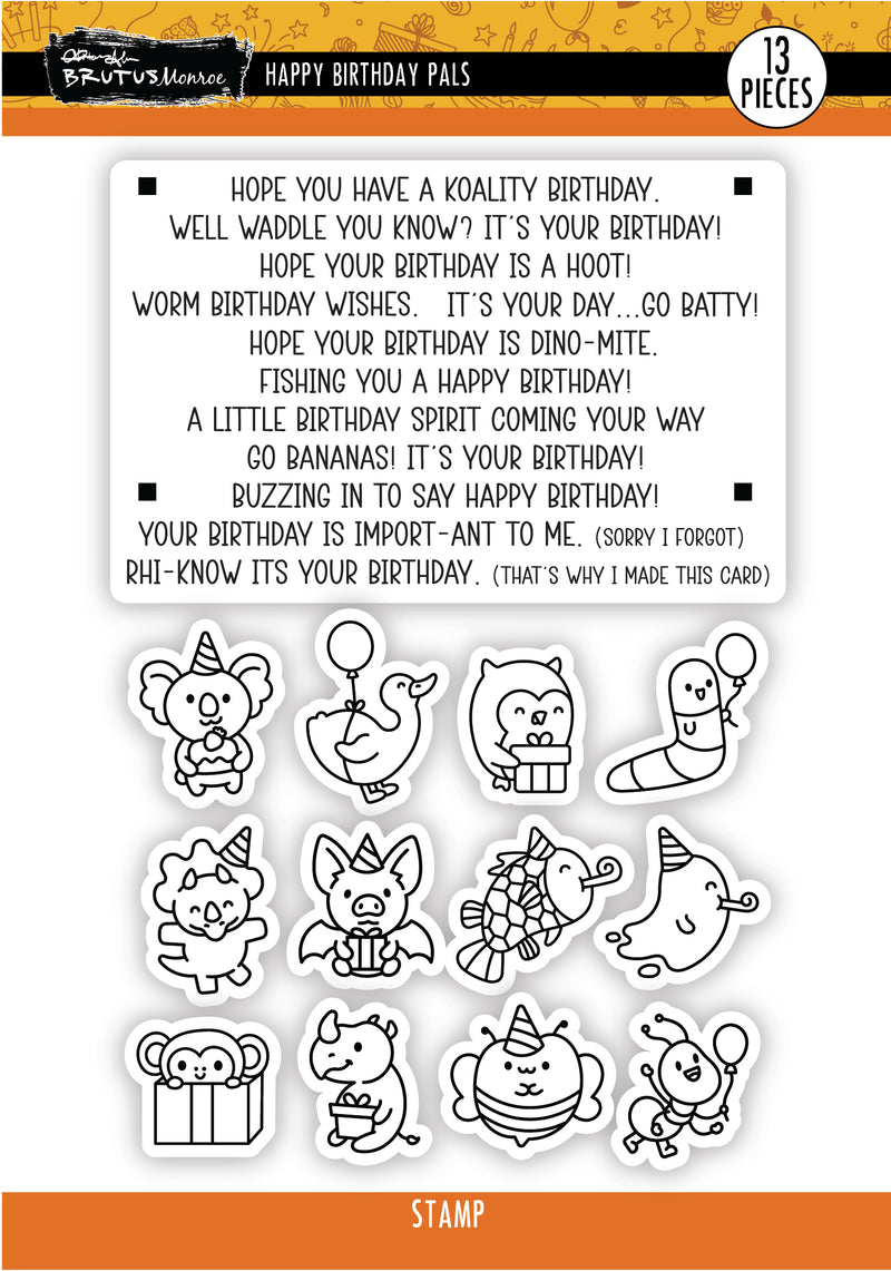 Happy Birthday Pals | 6x8 Stamp Set