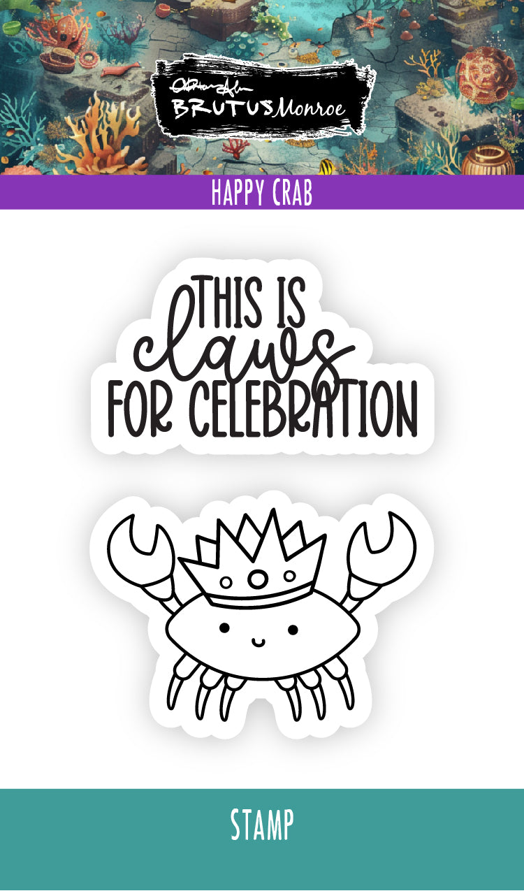 Happy Crab | 2x3 Stamp