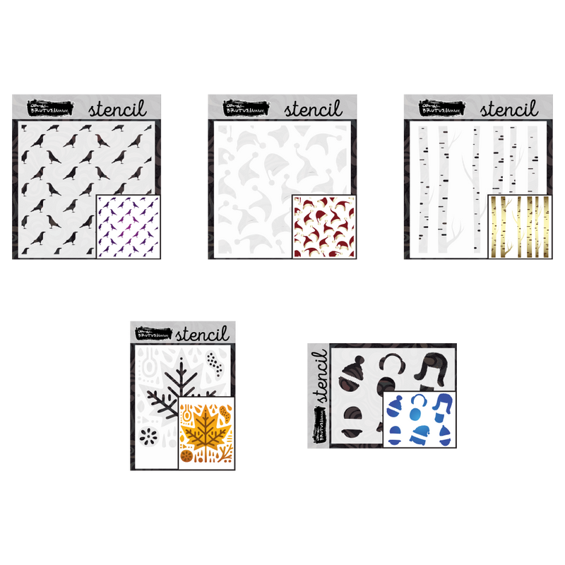 Fall into the Holidays Stencil Bundle