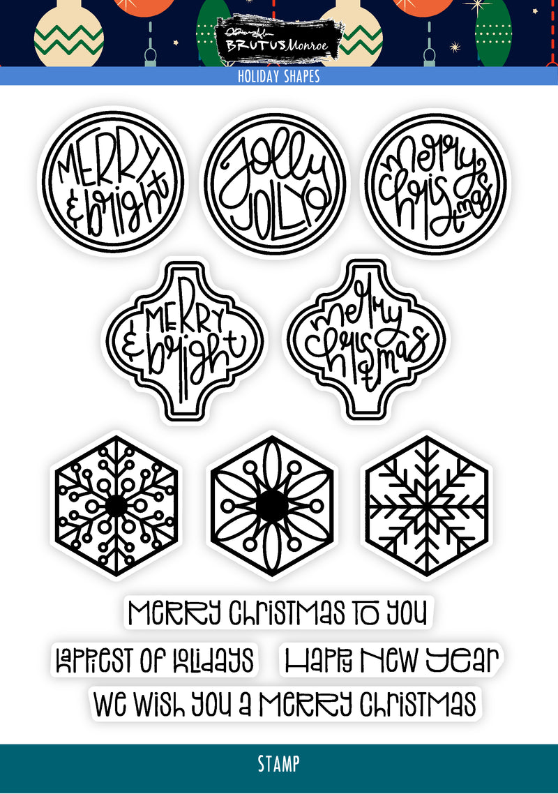 Holiday Shapes | 6x8 Stamp Set