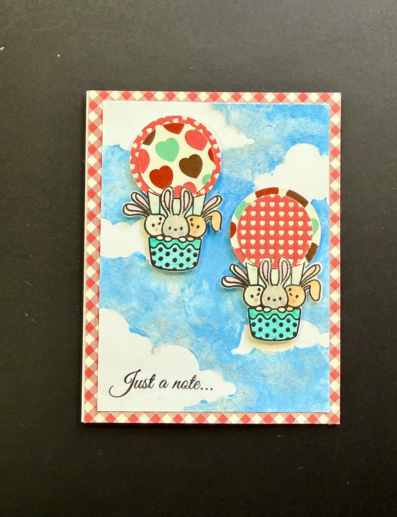 Flying Bunnies | 4x4 Stamp