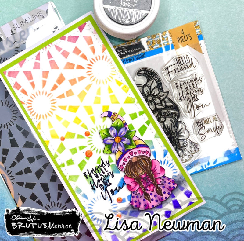 Retro Kaleidoscope | Slimline Stencil