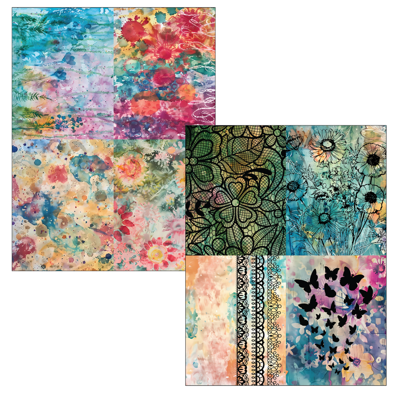 Inky Floral | DuoFoil Sheets