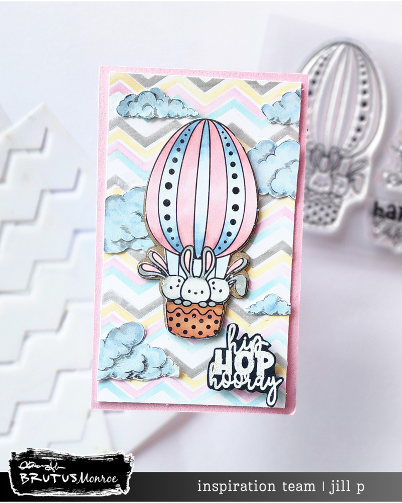 Flying Bunnies | 4x4 Stamp