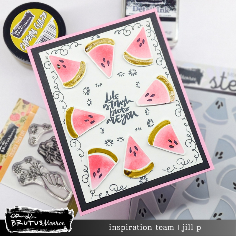 Melon Madness | Mixed Media Layering Stencil