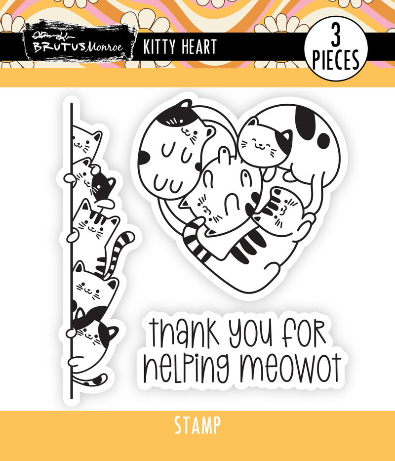 Kitty Heart | 4x4 Stamp