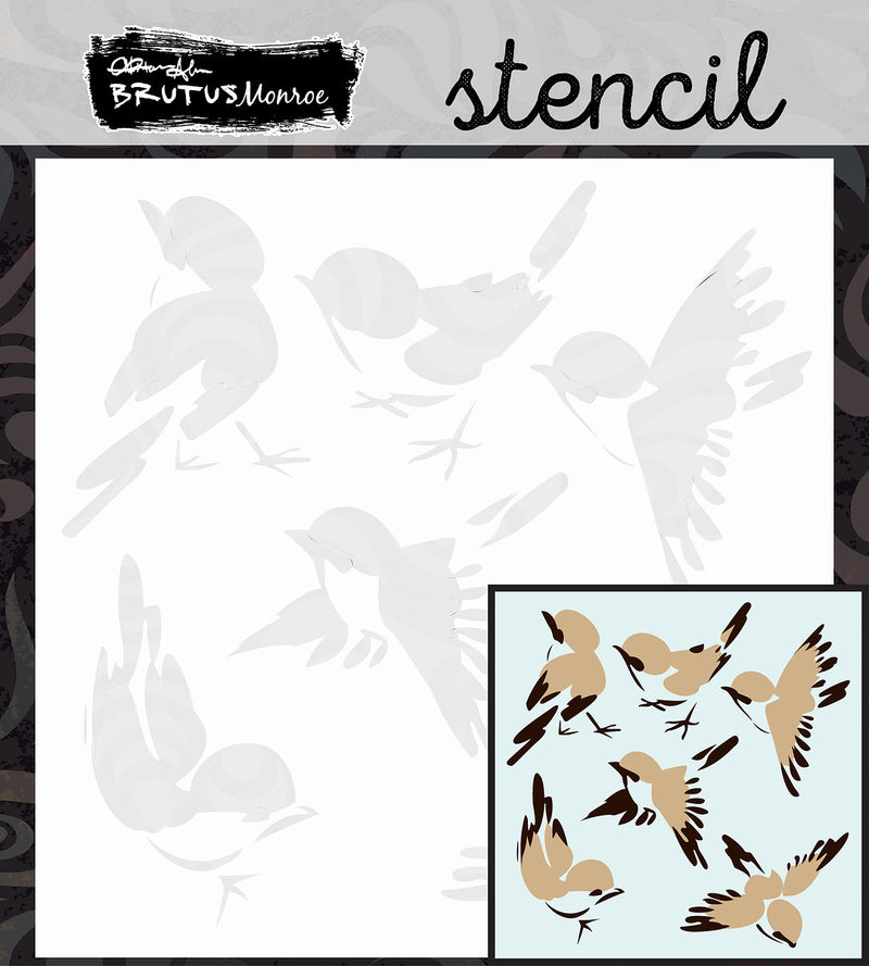 Flight Pattern | Mixed Media Layering Stencil